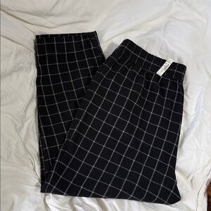 Madewell Black and White Grid Sweatpants